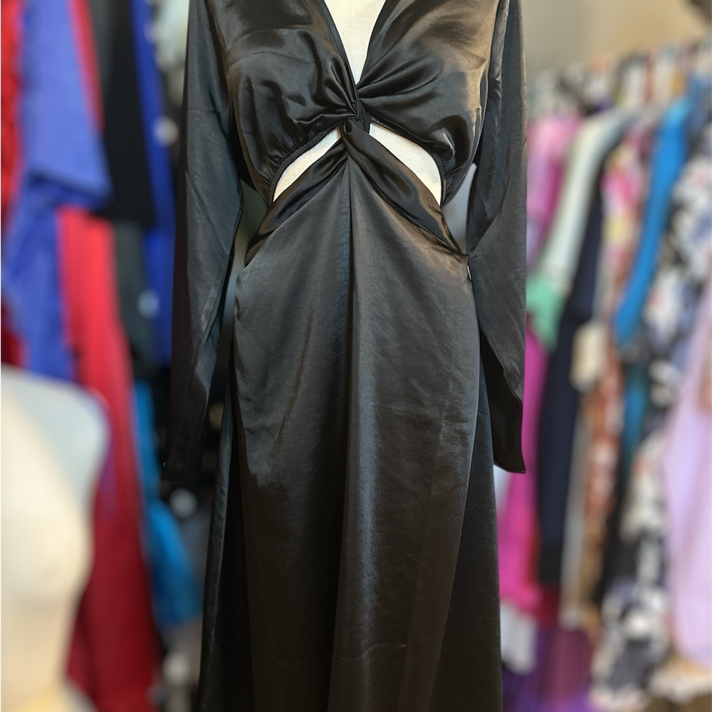 Sophisticated Black Long Sleeve Dress